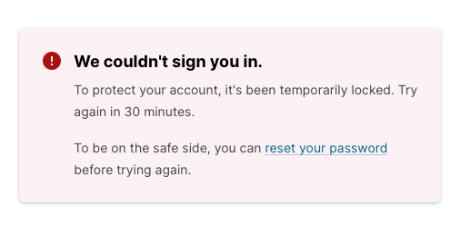 Why is my account locked?