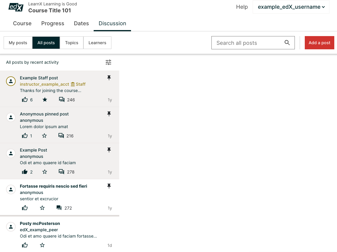 How do I add a post in the discussion forum?